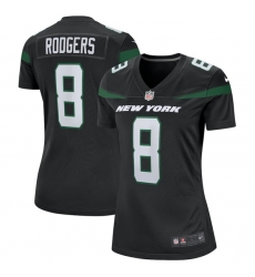 Women's New York Jets #8 Aaron Rodgers Black Stitched Game Football Jersey Women's New York Jets #8 Aaron Rodgers Black Stitched Game Football Jersey