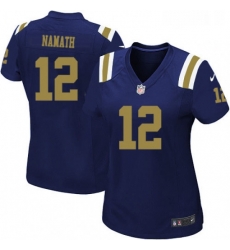Womens Nike New York Jets 12 Joe Namath Limited Navy Blue Alternate NFL Jersey Womens Nike New York Jets 12 Joe Namath Limited Navy Blue Alternate NFL Jersey