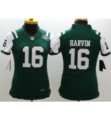 Women's Nike New York Jets #16 Percy Harvin Green Team Color Stitched NFL Limited Jersey Women's Nike New York Jets #16 Percy Harvin Green Team Color Stitched NFL Limited Jersey