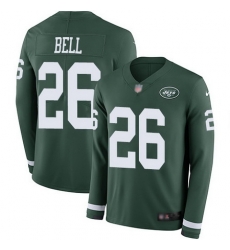 Jets 26 LeVeon Bell Green Team Color Youth Stitched Football Limited Therma Long Sleeve Jersey Jets 26 LeVeon Bell Green Team Color Youth Stitched Football Limited Therma Long Sleeve Jersey