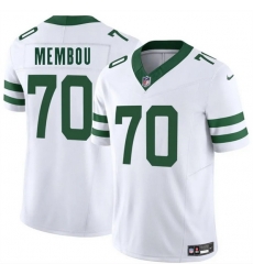 Youth New York Jets 70 Armand Membou White 2025 Draft Classic Alternate Vapor F U S E  Limited Stitched Football Jersey