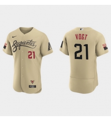 Arizona Diamondbacks 21 Stephen Vogt Men Nike 2021 City Connect Authentic MLB Jersey Gold Arizona Diamondbacks 21 Stephen Vogt Men Nike 2021 City Connect Authentic MLB Jersey Gold