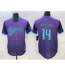 Men Arizona Diamondbacks 14 Gabriel Moreno Purple 2025 City Connect Limited Stitched Baseball Jersey