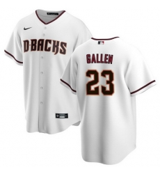 Men Arizona Diamondbacks 23 Zac Gallen White Cool Base Stitched Baseball Jersey Men Arizona Diamondbacks 23 Zac Gallen White Cool Base Stitched Baseball Jersey
