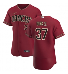 Men Arizona Diamondbacks 37 Kevin Ginkel Men Nike Crimson Flex Base Alternate Team MLB Jersey Men Arizona Diamondbacks 37 Kevin Ginkel Men Nike Crimson Flex Base Alternate Team MLB Jersey