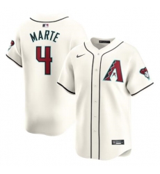 Men Arizona Diamondbacks 4 Ketel Marte 2023 24 Cream Cool Base Stitched Baseball Jersey Men Arizona Diamondbacks 4 Ketel Marte 2023 24 Cream Cool Base Stitched Baseball Jersey