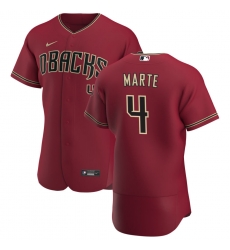 Men Arizona Diamondbacks 4 Ketel Marte Men Nike Crimson Flex Base Alternate Team MLB Jersey Men Arizona Diamondbacks 4 Ketel Marte Men Nike Crimson Flex Base Alternate Team MLB Jersey