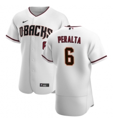 Men Arizona Diamondbacks 6 David Peralta Men Nike White Crimson Flex Base Home Team MLB Jersey Men Arizona Diamondbacks 6 David Peralta Men Nike White Crimson Flex Base Home Team MLB Jersey