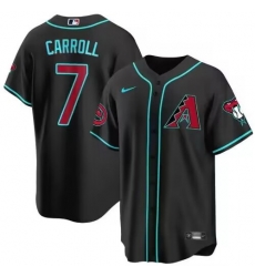 Men Arizona Diamondbacks 7 Corbin Carroll 2023 24 Black Cool Base Stitched Baseball Jersey Men Arizona Diamondbacks 7 Corbin Carroll 2023 24 Black Cool Base Stitched Baseball Jersey