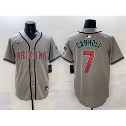 Men Arizona Diamondbacks 7 Corbin Carroll Gray Limited Stitched Baseball Jersey