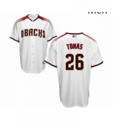Mens Arizona Diamondbacks 26 Yasmany Tomas Replica White Home Cool Base Baseball Jersey Mens Arizona Diamondbacks 26 Yasmany Tomas Replica White Home Cool Base Baseball Jersey