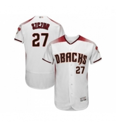 Mens Arizona Diamondbacks 27 Matt Szczur White Home Authentic Collection Flex Base Baseball Jersey Mens Arizona Diamondbacks 27 Matt Szczur White Home Authentic Collection Flex Base Baseball Jersey