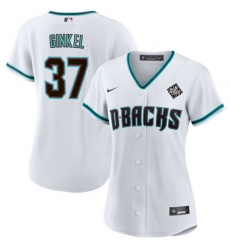 Women Arizona Diamondbacks 37 Kevin Ginkel White 2023 World Series Stitched Baseball Jersey 28Run Small 29 Women Arizona Diamondbacks 37 Kevin Ginkel White 2023 World Series Stitched Baseball Jersey 28Run Small 29