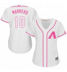 Womens Majestic Arizona Diamondbacks 10 Deven Marrero Authentic White Fashion MLB Jersey Womens Majestic Arizona Diamondbacks 10 Deven Marrero Authentic White Fashion MLB Jersey