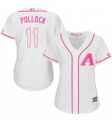 Womens Majestic Arizona Diamondbacks 11 A J Pollock Replica White Fashion MLB Jersey Womens Majestic Arizona Diamondbacks 11 A J Pollock Replica White Fashion MLB Jersey