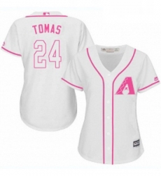 Womens Majestic Arizona Diamondbacks 24 Yasmany Tomas Authentic White Fashion MLB Jersey Womens Majestic Arizona Diamondbacks 24 Yasmany Tomas Authentic White Fashion MLB Jersey