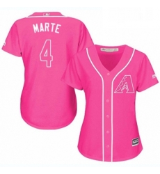 Womens Majestic Arizona Diamondbacks 4 Ketel Marte Replica Pink Fashion MLB Jersey Womens Majestic Arizona Diamondbacks 4 Ketel Marte Replica Pink Fashion MLB Jersey