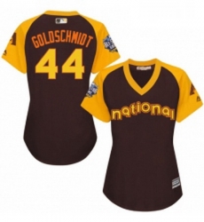 Womens Majestic Arizona Diamondbacks 44 Paul Goldschmidt Authentic Brown 2016 All Star National League BP Cool Base MLB Jersey Womens Majestic Arizona Diamondbacks 44 Paul Goldschmidt Authentic Brown 2016 All Star National League BP Cool Base MLB Jersey