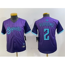 Youth Arizona Diamondbacks 2 Geraldo Perdomo Purple 2025 City Connect Limited Stitched Baseball Jersey