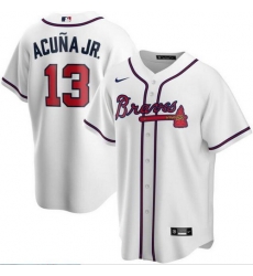 Braves 13 Ronald Acuna Jr White 2020 Nike Cool Base Jersey Braves 13 Ronald Acuna Jr White 2020 Nike Cool Base Jersey
