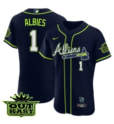 MEN 27S ATLANTA BRAVES ATLIENS 1 Ozzie Albies FLEX BASE JERSEY ALL STITCHED MEN 27S ATLANTA BRAVES ATLIENS 1 Ozzie Albies FLEX BASE JERSEY ALL STITCHED