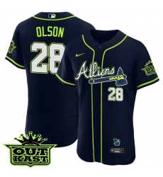 MEN 27S ATLANTA BRAVES ATLIENS 28 Matt Olson FLEX BASE JERSEY ALL STITCHED MEN 27S ATLANTA BRAVES ATLIENS 28 Matt Olson FLEX BASE JERSEY ALL STITCHED