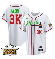 MEN 27S ATLANTA BRAVES OUTKAST 3K Andr E9 White COOL BASE JERSEY ALL STITCHED MEN 27S ATLANTA BRAVES OUTKAST 3K Andr E9 White COOL BASE JERSEY ALL STITCHED