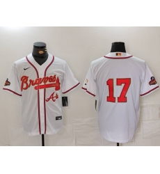 Men Atlanta Braves 17 Andy Messersmith WhiteGold World Series Champions Cool Base Stitched Baseball Jersey Men Atlanta Braves 17 Andy Messersmith WhiteGold World Series Champions Cool Base Stitched Baseball Jersey