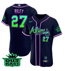 Men Atlanta Braves 27 Austin Riley 2023 Galaxy Flex Base Stitched Baseball Jersey Men Atlanta Braves 27 Austin Riley 2023 Galaxy Flex Base Stitched Baseball Jersey