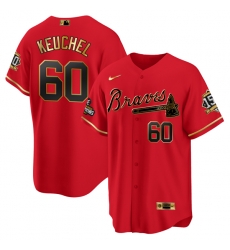 Men Atlanta Braves 60 Dallas Keuchel Red Gold World Series Champions With 150th Anniversary Patch Cool Base Stitched Jersey Men Atlanta Braves 60 Dallas Keuchel Red Gold World Series Champions With 150th Anniversary Patch Cool Base Stitched Jersey