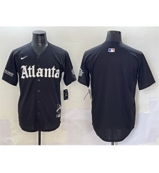 Men Atlanta Braves Blank Black Gothic South x Outkast Edition Vapor Limited Stitched Baseball Jersey Men Atlanta Braves Blank Black Gothic South x Outkast Edition Vapor Limited Stitched Baseball Jersey