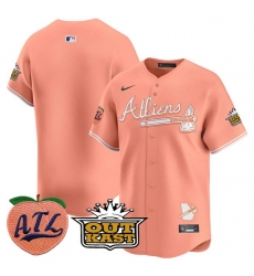 Men Atlanta Braves Blank Peach 2024 Atliens 26 Peach With Outkast Patch Vapor Limited Stitched Baseball Jersey Men Atlanta Braves Blank Peach 2024 Atliens 26 Peach With Outkast Patch Vapor Limited Stitched Baseball Jersey