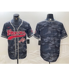 Men Atlanta Braves Gray Team Cool Base With Patch Stitched Baseball Jersey 2 Men Atlanta Braves Gray Team Cool Base With Patch Stitched Baseball Jersey 2