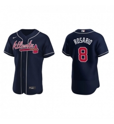 Men Nike Atlanta Braves 8 Eddie Rosario Navy Blue Alternate Stitched Baseball Jersey Men Nike Atlanta Braves 8 Eddie Rosario Navy Blue Alternate Stitched Baseball Jersey