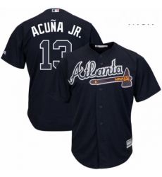 Mens Atlanta Braves 13 Ronald Acua Jr Majestic Navy Alternate Official Cool Base Player Jersey Mens Atlanta Braves 13 Ronald Acua Jr Majestic Navy Alternate Official Cool Base Player Jersey