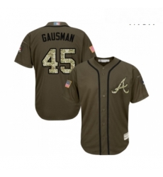 Mens Atlanta Braves 45 Kevin Gausman Authentic Green Salute to Service Baseball Jersey Mens Atlanta Braves 45 Kevin Gausman Authentic Green Salute to Service Baseball Jersey