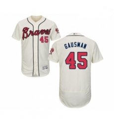 Mens Atlanta Braves 45 Kevin Gausman Cream Alternate Flex Base Authentic Collection Baseball Jersey Mens Atlanta Braves 45 Kevin Gausman Cream Alternate Flex Base Authentic Collection Baseball Jersey