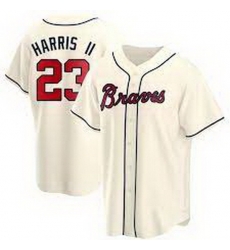 Men's Atlanta Braves Michael Harris II Replica Cream Alternate Jersey Men's Atlanta Braves Michael Harris II Replica Cream Alternate Jersey
