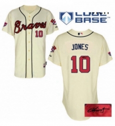 Mens Majestic Atlanta Braves 10 Chipper Jones Authentic Cream Alternate Cool Base Autographed MLB Jersey Mens Majestic Atlanta Braves 10 Chipper Jones Authentic Cream Alternate Cool Base Autographed MLB Jersey