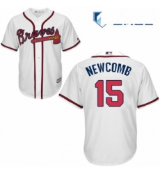 Mens Majestic Atlanta Braves 15 Sean Newcomb Replica White Home Cool Base MLB Jersey Mens Majestic Atlanta Braves 15 Sean Newcomb Replica White Home Cool Base MLB Jersey