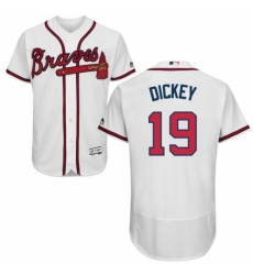 Mens Majestic Atlanta Braves 19 RA Dickey White Flexbase Authentic Collection MLB Jersey Mens Majestic Atlanta Braves 19 RA Dickey White Flexbase Authentic Collection MLB Jersey