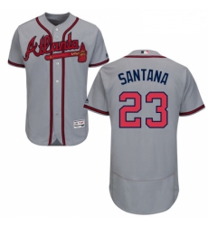 Mens Majestic Atlanta Braves 23 Danny Santana Grey Flexbase Authentic Collection MLB Jersey Mens Majestic Atlanta Braves 23 Danny Santana Grey Flexbase Authentic Collection MLB Jersey