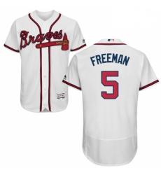 Mens Majestic Atlanta Braves 5 Freddie Freeman White Home Flex Base Authentic Collection MLB Jersey Mens Majestic Atlanta Braves 5 Freddie Freeman White Home Flex Base Authentic Collection MLB Jersey