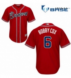 Mens Majestic Atlanta Braves 6 Bobby Cox Replica Red Alternate Cool Base MLB Jersey Mens Majestic Atlanta Braves 6 Bobby Cox Replica Red Alternate Cool Base MLB Jersey