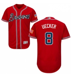 Mens Majestic Atlanta Braves 8 Bob Uecker Red Alternate Flex Base Authentic Collection MLB Jersey Mens Majestic Atlanta Braves 8 Bob Uecker Red Alternate Flex Base Authentic Collection MLB Jersey