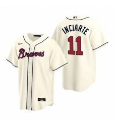 Mens Nike Atlanta Braves 11 Ender Inciarter Ice Cream Alternate Stitched Baseball Jersey Mens Nike Atlanta Braves 11 Ender Inciarter Ice Cream Alternate Stitched Baseball Jersey