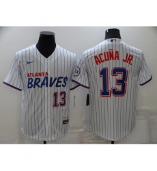 Men's Nike Atlanta Braves #13 Ronald Acuna Jr. White City Player Jersey Men's Nike Atlanta Braves #13 Ronald Acuna Jr. White City Player Jersey