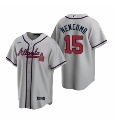 Mens Nike Atlanta Braves 15 Sean Newcomb Gray Road Stitched Baseball Jersey Mens Nike Atlanta Braves 15 Sean Newcomb Gray Road Stitched Baseball Jersey