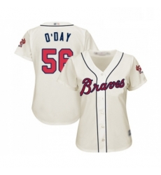 Womens Atlanta Braves 56 Darren O Day Replica Cream Alternate 2 Cool Base Baseball Jersey Womens Atlanta Braves 56 Darren O Day Replica Cream Alternate 2 Cool Base Baseball Jersey