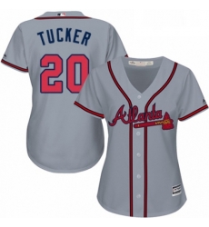Womens Majestic Atlanta Braves 20 Preston Tucker Authentic Grey Road Cool Base MLB Jersey Womens Majestic Atlanta Braves 20 Preston Tucker Authentic Grey Road Cool Base MLB Jersey